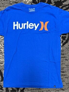 Hurley Bright Blue Tee with White Logo